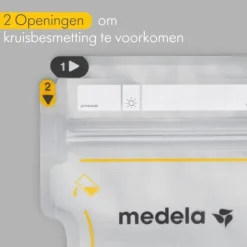 Medela Moedermelkbewaarzakjes Met Schenktuit 210ml 25st><noscript><img width=