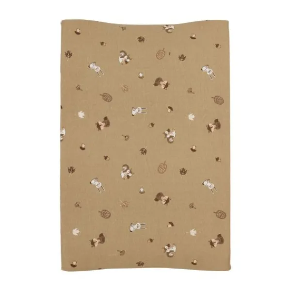 Meyco Aankleedkussenhoes Print - 50 x 70 cm - Jersey - Forest Animals Sand> Waskussenhoezen