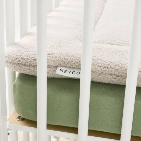 Meyco Baby Hoeslaken Boxmatras Uni Olive Green 75 x 95 cm> Accessoires Boxen