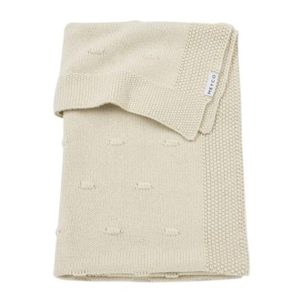 Meyco Baby Ledikantdeken Knots Soft Sand 100 x 150 cm> Ledikantdekens