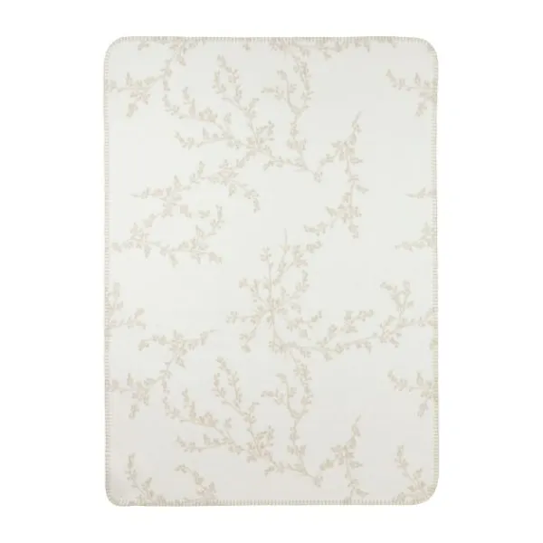 Meyco Baby Ledikantdeken Geweven Branches Sand 100 x 150 cm> Ledikantdekens