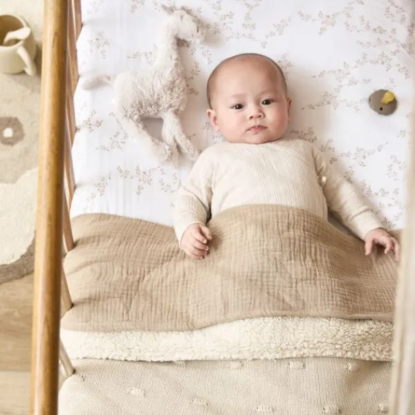 Meyco Baby Ledikantdeken Teddy Knots Soft Sand 100 x 150 cm> Ledikantdekens