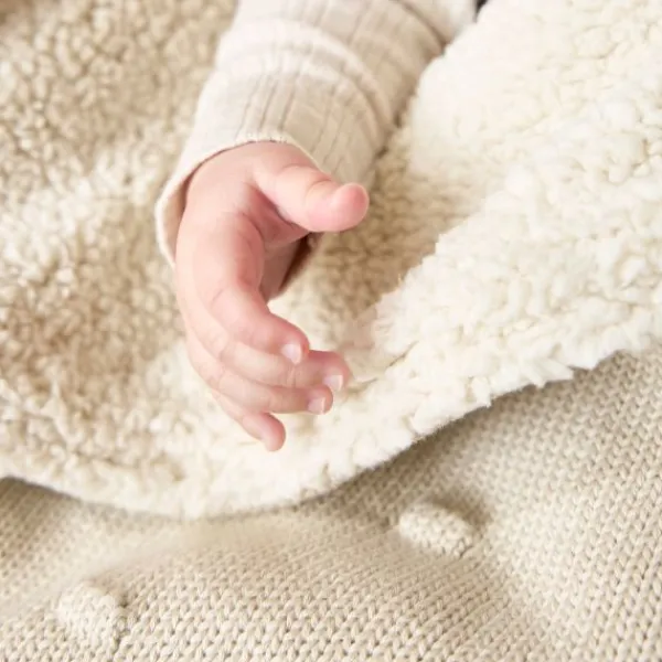 Meyco Baby Ledikantdeken Teddy Knots Soft Sand 100 x 150 cm> Ledikantdekens