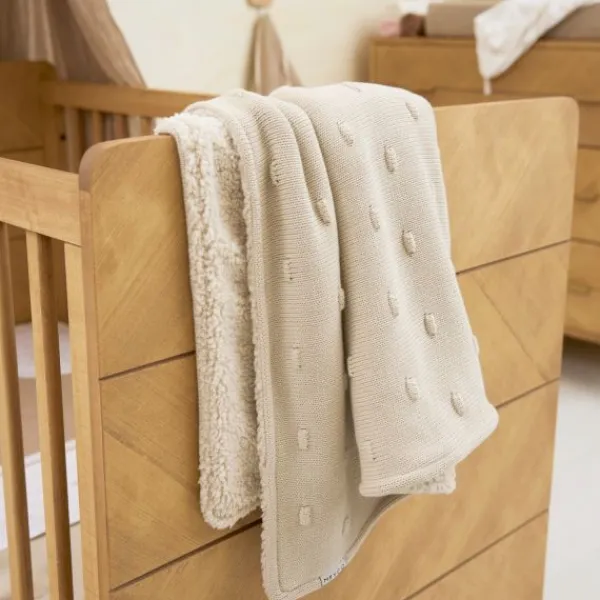 Meyco Baby Ledikantdeken Teddy Knots Soft Sand 100 x 150 cm> Ledikantdekens
