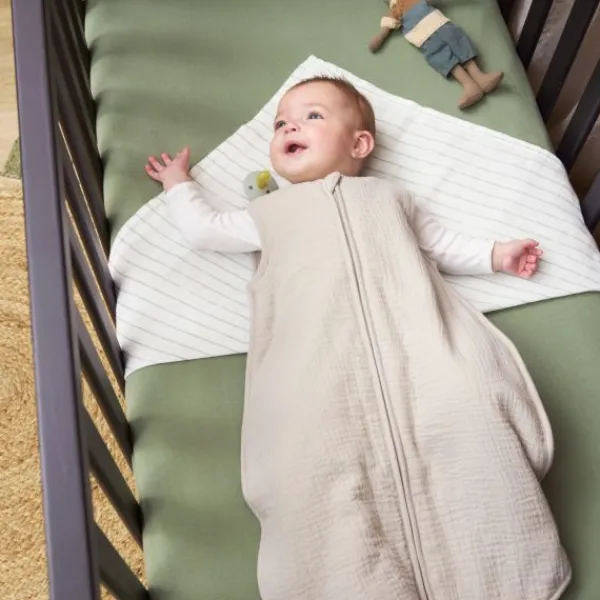 Meyco Baby Ledikanthoeslaken Uni Olive Green 60 x 120 cm> Hoeslakens