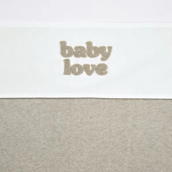 Meyco Baby Ledikantlaken Baby Love Sand Melange 100 x 150 cm> Ledikantlakens