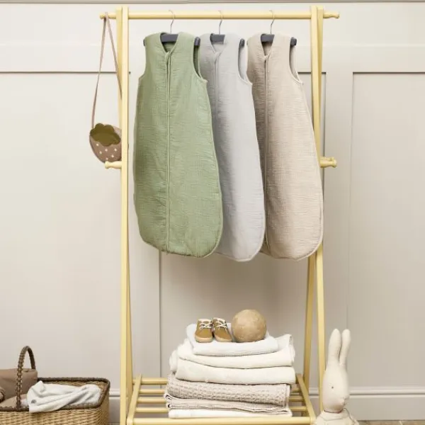 Meyco Baby Slaapzak Hydrofiel Gevoerd Uni Pre-Washed Sand 90 cm> 4-Seizoenen Slaapzakken