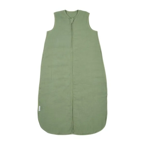 Meyco Baby Slaapzak Hydrofiel Gevoerd Uni Pre-Washed Olive Green 90 cm> 4-Seizoenen Slaapzakken