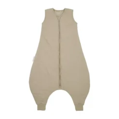Meyco Baby Slaapzak Jumper Winter Slub Met Team No Sleep Applicatie Taupe / Offwhite 80 cm> 4-Seizoenen Slaapzakken