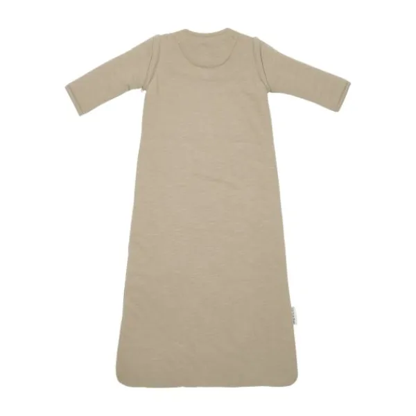 Meyco Baby Slaapzak Met Afritsbare Mouwen Slub Met Smile Applicatie Taupe / Offwhite 110 cm> 4-Seizoenen Slaapzakken