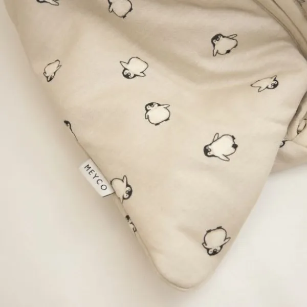Meyco Baby Slaapzak Met Afritsbare Mouwen Penguin Soft Sand 70 cm> 4-Seizoenen Slaapzakken|Winter Slaapzakken
