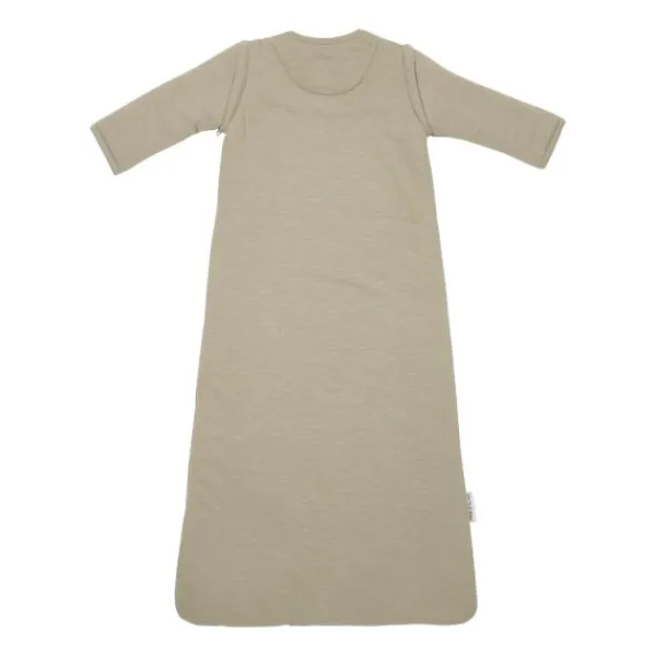 Meyco Baby Slaapzak Met Afritsbare Mouwen Slub Met Smile Applicatie Taupe / Offwhite 70 cm> 4-Seizoenen Slaapzakken|Winter Slaapzakken