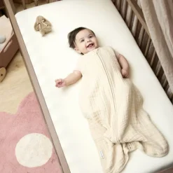 Meyco Baby Uni Hoeslaken Juniorbed- 2 Stuks - 70 x 140 cm - Jersey - Nature><noscript><img width=