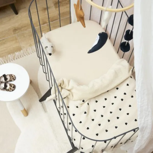 Meyco Baby Uni Hoeslaken Co-Sleeper - 50 x 90 cm - Jersey - Soft Sand> Hoeslakens