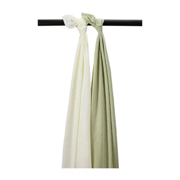 Meyco Baby Uni Swaddle - 2 Stuks - Pre-Washed Hydrofiel - 120 x 120 cm Soft Rose/Rose> Multidoek