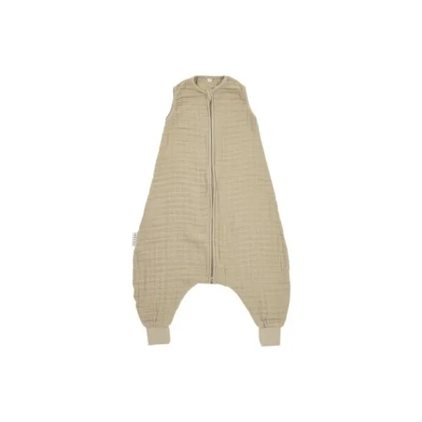 Meyco Baby Uni Zomer Slaapoverall Jumper - 104 cm - Pre-Washed Hydrofiel - Sand> 4-Seizoenen Slaapzakken|Zomer Slaapzakken