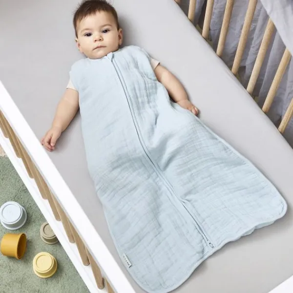 Meyco Baby Uni Zomerslaapzak - 110 cm - Pre-Washed Hydrofiel - Soft Sand> 4-Seizoenen Slaapzakken|Zomer Slaapzakken