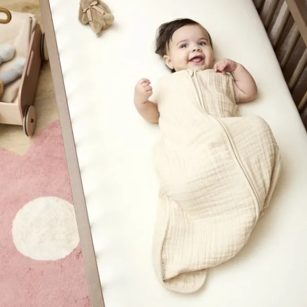 Meyco Baby Uni Zomerslaapzak - 70 cm - Pre-Washed Hydrofiel - Soft Sand> 4-Seizoenen Slaapzakken|Zomer Slaapzakken
