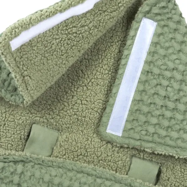 Meyco Baby Voetenzak Wafel Teddy Olive Green 40 x 82 cm> Accessoires Autostoel