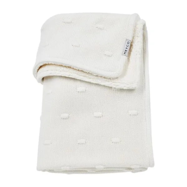 Meyco Baby Wiegdeken Teddy Knots Offwhite 75 x 100 cm> Wiegdekens