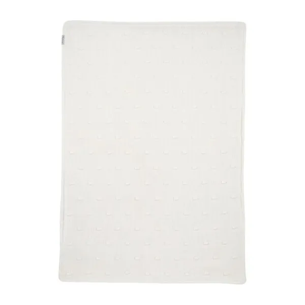 Meyco Baby Wiegdeken Teddy Knots Offwhite 75 x 100 cm> Wiegdekens