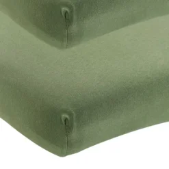 Meyco Baby Wieghoeslaken Uni Olive Green 40 x 80 / 90 cm 2-Pack> Hoeslakens