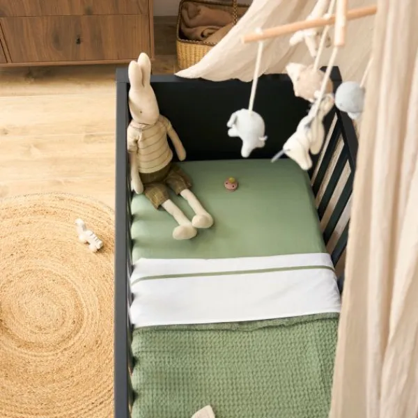 Meyco Baby Wieghoeslaken Uni Olive Green 40 x 80 / 90 cm 2-Pack> Hoeslakens