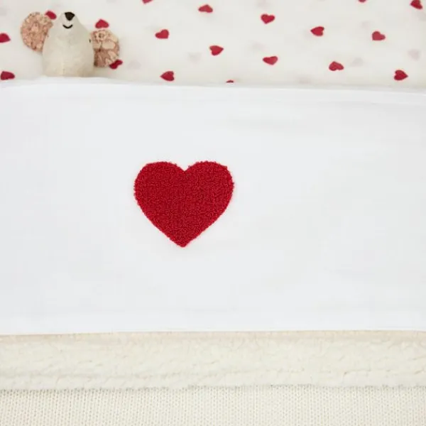 Meyco Baby Wieglaken Sweet Heart Red 75 x 100 cm> Wieglakens
