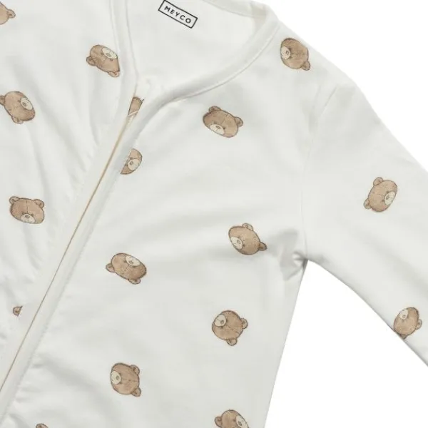 Meyco Bear Slaapzak Met Vaste Mouw Rond – 70 cm – Jersey – Sand> 4-Seizoenen Slaapzakken