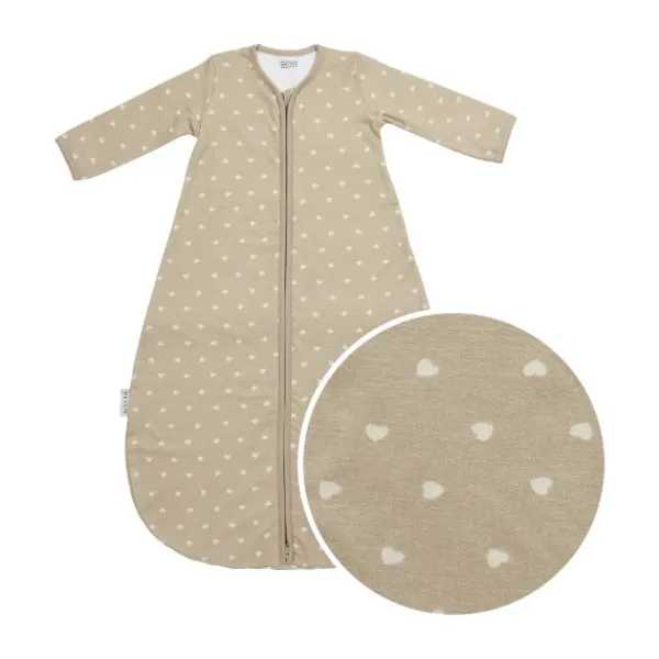 Meyco Bear Slaapzak Met Vaste Mouw Rond – 70 cm – Jersey – Sand> 4-Seizoenen Slaapzakken