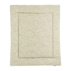 Meyco Boxkleed Rond Basic Knit Sand Melange 95 cm><noscript><img width=