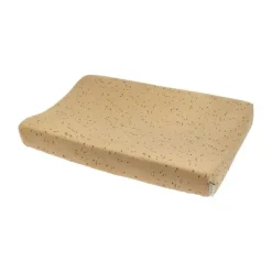 Meyco Boxkleed Rond Basic Knit Sand Melange 95 cm><noscript><img width=