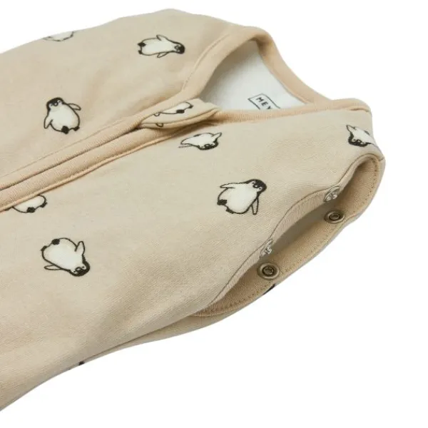 Meyco Cocoon Inbakerslaapzak - 70 cm - Penguin - Soft Sand> 4-Seizoenen Slaapzakken