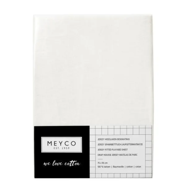 Meyco Hoeslaken Boxmatras Offwhite 75 x 95 cm> Accessoires Boxen