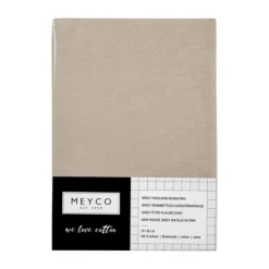Meyco Hoeslaken Boxmatras Jersey Sand 75 x 95 cm><noscript><img width=