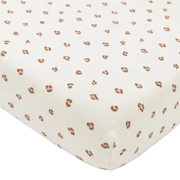 Meyco Hoeslaken Print - 70 x 140/150 cm - Jersey - Mini Panther Soft Pink> Hoeslakens