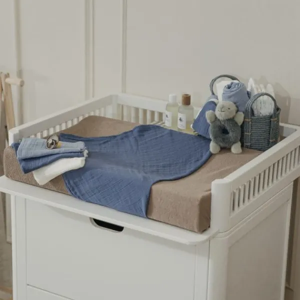 Meyco Hydrofiele Washandjes - 3 stuks - 20x17cm - Natural / Jeans Blue / Indigo> Washandjes