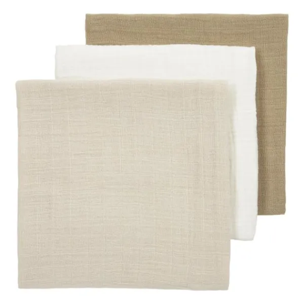 Meyco Hydrofiele Washandjes - 3 stuks - 20x17cm - Natural / Jeans Blue / Indigo> Washandjes