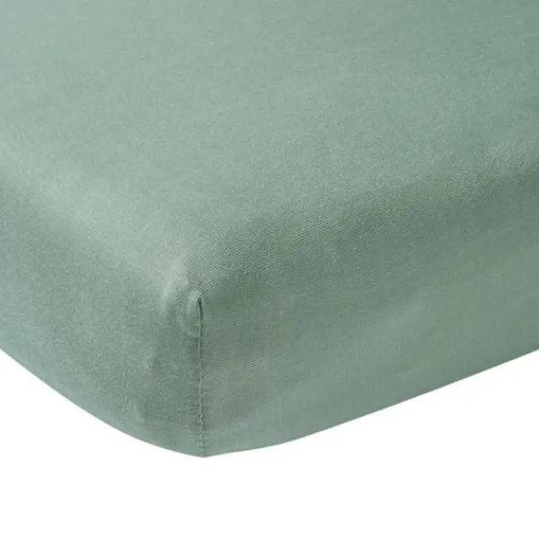 Meyco Juniorhoeslaken Jersey Stone Green 70 x 140/150 cm> Accessoires Boxen|Hoeslakens