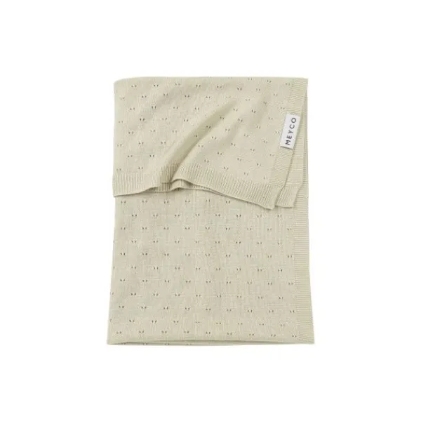 Meyco Ledikantdeken Ajour Bamboe Soft Sand 100 x 150 cm> Ledikantdekens