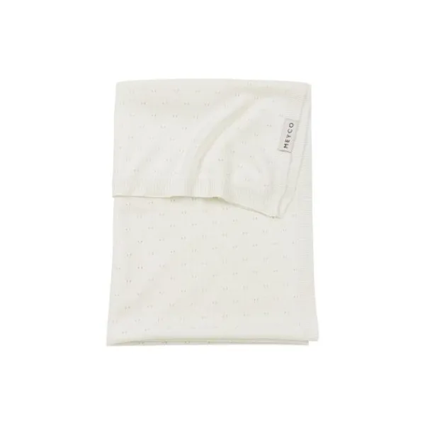 Meyco Ledikantdeken Ajour Bamboe Offwhite 100 x 150 cm> Ledikantdekens