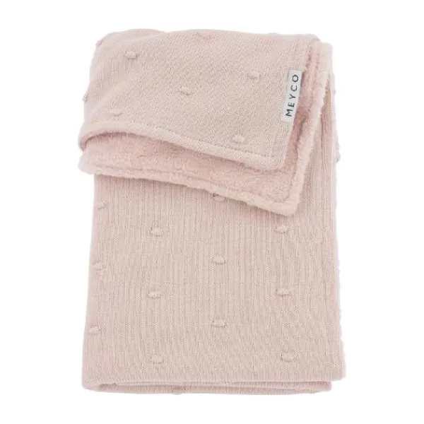 Meyco Ledikantdeken Mini Knots Sand Teddy 100x150cm> Ledikantdekens