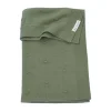 Meyco Ledikantdeken Mini Knots Forest Green 100x150cm> Ledikantdekens