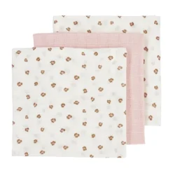 Meyco Multidoek Mini Panther Soft Pink 70x70cm 3-Pack> Wieglakens