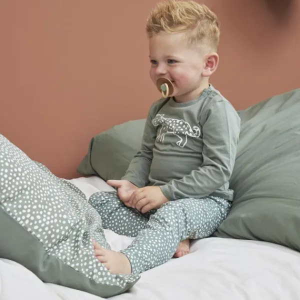 Meyco Pyjama Cheetah Forestgreen mt.50/56 2-Pack> Pyjama's