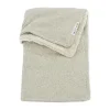 Meyco Wiegdeken Knit Basic Sand Melange Teddy 75x100cm> Wiegdekens