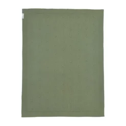Meyco Wiegdeken Mini Knots Forest Green 75x100cm> Wiegdekens