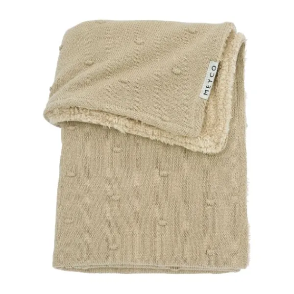 Meyco Wiegdeken Mini Knots Soft Pink Teddy 75x100cm> Wiegdekens