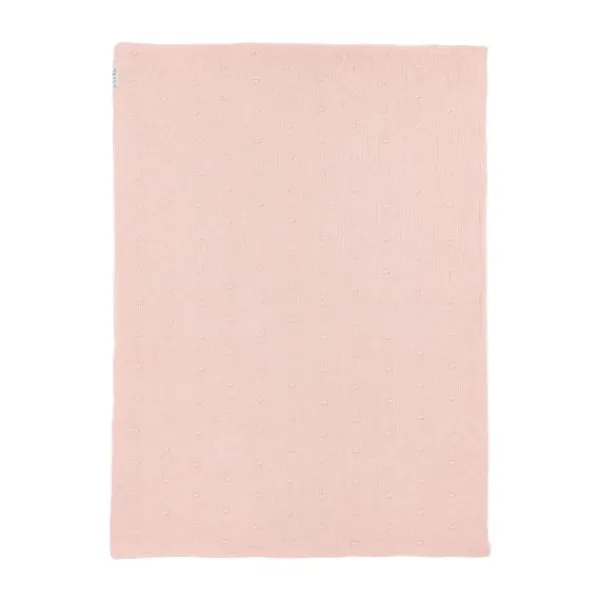 Meyco Wiegdeken Mini Knots Soft Pink Teddy 75x100cm> Wiegdekens