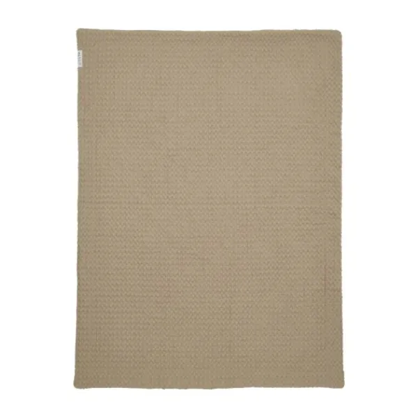Meyco Wiegdeken Wafel Teddy Sand 75 x 100 cm> Wiegdekens